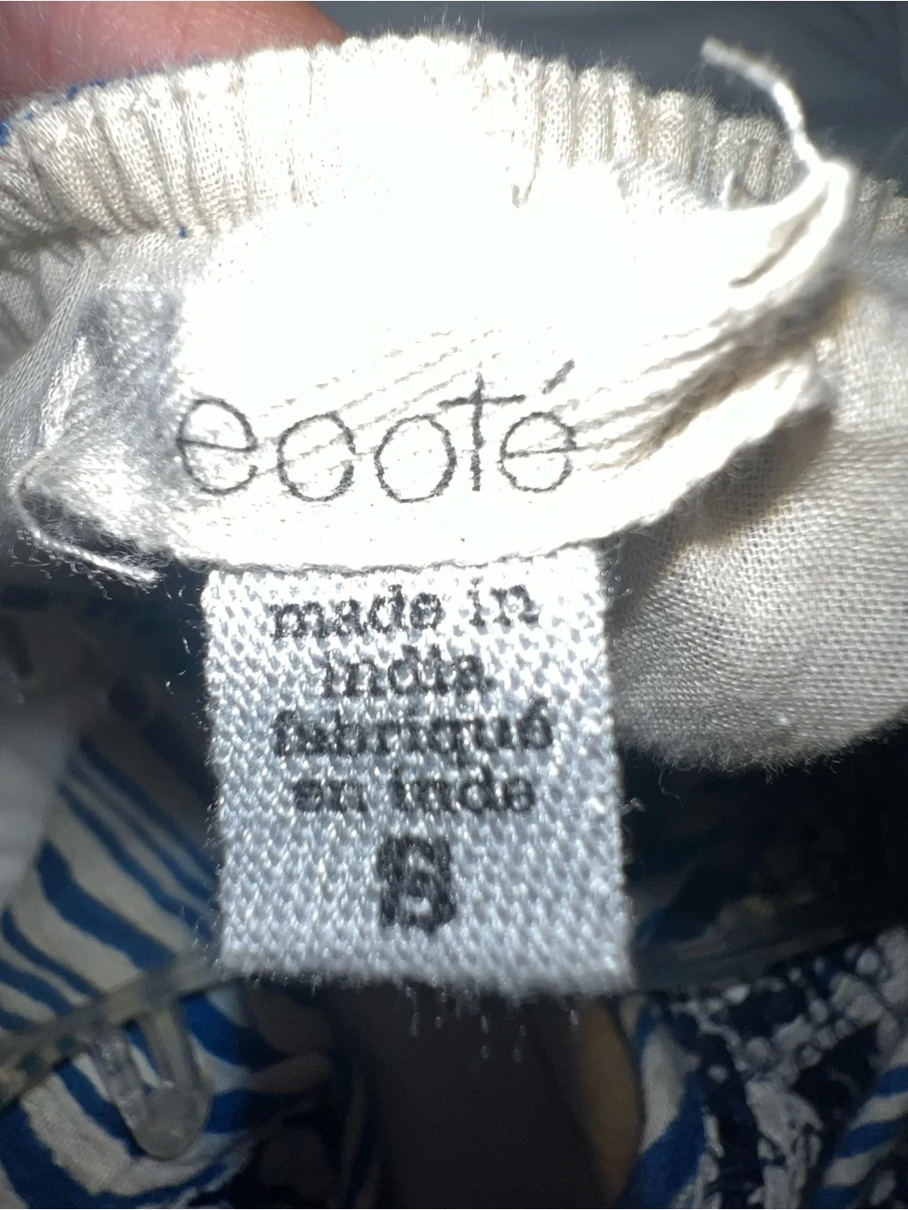 Urban Outfitters Ecoté Sleeveless Blue/White Striped Dress Size S -EUC